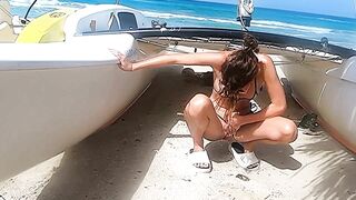 Outdoor Orgasm Fest: Public Beach Fuck and Piss Play