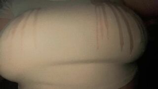 Tight White Shirt with Wet Huge Tits