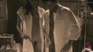 Very Hot Brunette and Doctor Go at It Doggy Style in Vintage Porno Film