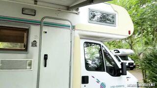 Oh Oui! Sexy French Brunette Fucked And Reamed Hard In A Public Camper Trailer Park - Clemence Audiard
