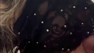 PAWG Wife Fucks Massive 10 Inch Cock and Takes Load in Mouth