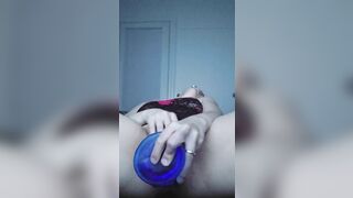 NaughtyAleena makes her pussy cum so hard with a 10" alien dildo