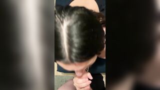 I suck a fan's cock and he can't stop cumming on my face