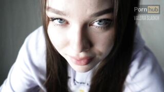 Dumb stepbrother didn't get the hints of niphomaniac stepsister. Seduced and fucked.Valeria Sladkih