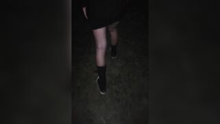 on a walk in the woods a tattooed girl showed a tasty ass, which I couldn't resist and gave him a blow job