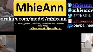 Pinay MILF Mhieann Handjobs Client after massage, Cummed a lot!