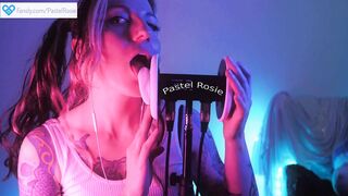 SFW ASMR - Pastel Rosie Wet Ear Licking Tingles for Deepest Relaxation - Sexy Erotic Audio Hot Egirl