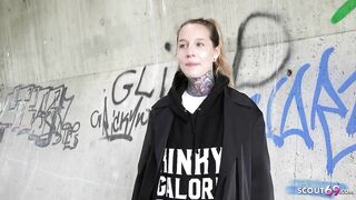 German Scout - Crazy German Tattoo Model Lisa Rocketcock Pickup for Casting Fuck