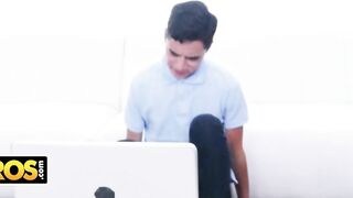 BANGBROS - Black Stepmom Osa Lovely Catches Juan El Caballo Loco Wanking His White Willy