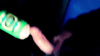 Thick large cock fucks a fleshlight