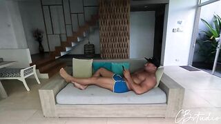 Stepsister anal fuck with brother during a photo shoot