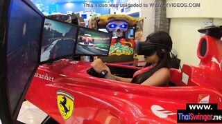 Real amateur asian gamer girlfriend gets a quickie fuck
