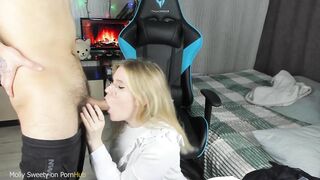 Помог с уроками и получил отсос в благодарность - Molly Sweety