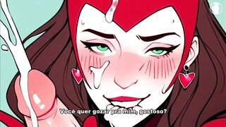 Scarlet Witch Wanda Being Blowjob And Sucking Your Cock - HentaiJoi Guided Handjob