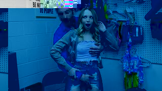 Shoplyfter - Blonde Babe Gets Stripped By Perv Security Officer In The Backroom