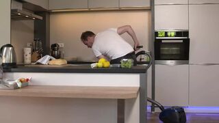 Hot and sexy blonde loves fucking with janitor's huge dick