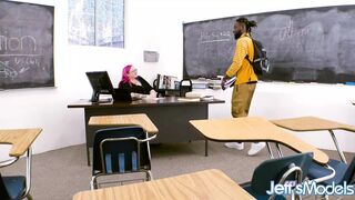 Sexy Fat Tutor Sara Star Bangs Her Hung Black Student