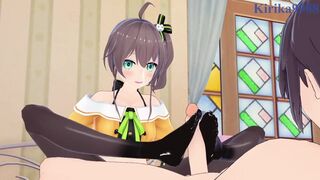 Natsuiro Matsuri and I have intense sex in the bedroom. - Hololive VTuber Hentai