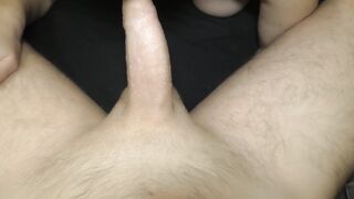 Foreskin play for a while and then jerk off until I huge cum fountain