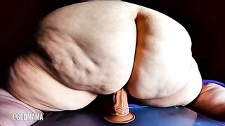 MAMMY Rides And Moans On A Big Fat Black Cock Lodged In Her Pussy