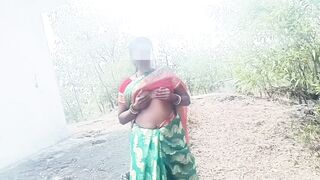 A village chitting wife fucking with a school student in forest