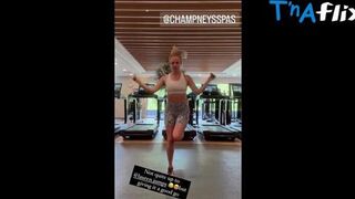 Tina Obrien Breasts, Bikini Scene in Tina Obrien Tina's Gym Workout
