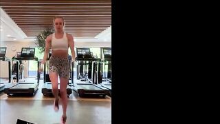 Tina Obrien Breasts, Bikini Scene in Tina Obrien Tina's Gym Workout