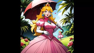Princess Peach- Mario's Cheating enjoys public park fuck