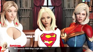 Step-sisters Sneak Scissoring Cockham Superheroes 42