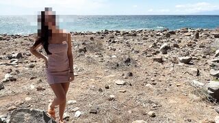 triple sex with blonde and brunette on nudist beach