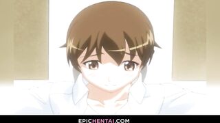 Huge Titted Hentai Girl Lost Her Virginity With Creampie