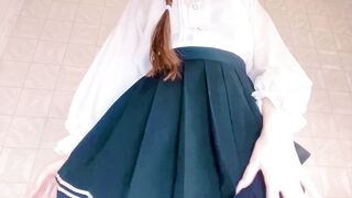 your modest classmate turned out to be an anal slut / gaping and creampie from petite ass
