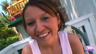 Another Bitch That Wants Everyone to Jerk off to Her Having Sex with Two Guys