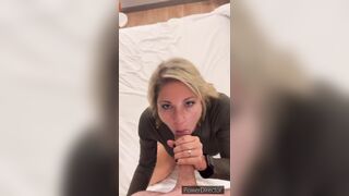 Beautiful wife extreme deepthroat while husband films