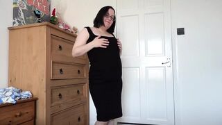 Dancing Striptease in Little Tight Black Dress