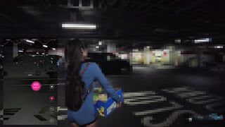 Remote vibe teasing walk! Pussy juice gushing, creampie climax????