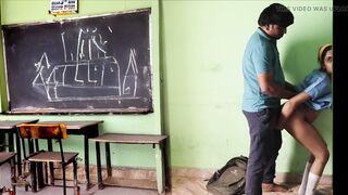 Indian Couples Sex in Uniform After the Class