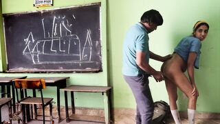 Indian Couples Sex in Uniform After the Class