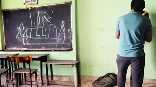 Indian Couples Sex in Uniform After the Class
