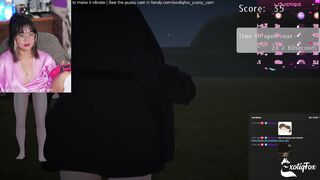 ExotiqFox Nerdy Asian Gamer Girl Shows the World her Pussy in a Hentai Flashing Game Japanese Hentai Game Masturbation