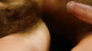 Clasic hairy German blonde gets fucked until a facial