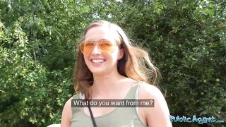 Are these the most perfect set of natural tits? Outdoor sex in public with College beauty - Public Agent
