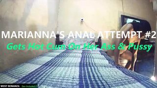Marianna's Anal Attempt #2 - Gets Hot Cum on Her Ass & Pussy
