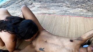 Desi Indian on Nude Beach Live Sex with Paty Bumbum