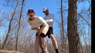 MILF Almost Caught Getting Fucked in Nature