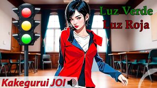 JOI hentai - Green light, red light. Instructions for masturbation with a Spanish voice.