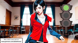 JOI hentai - Green light, red light. Instructions for masturbation with a Spanish voice.