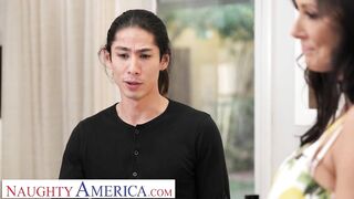 Naughty America - Big tit Milf Reagan Foxx burns off calories by fucking her son's athletic friend