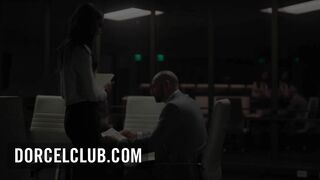 Gorgeous babe Emily Willis does extra hours with her boss