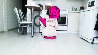My Step Sister was NOT stuck in the washing machine and caught me when I wanted to fuck her pussy